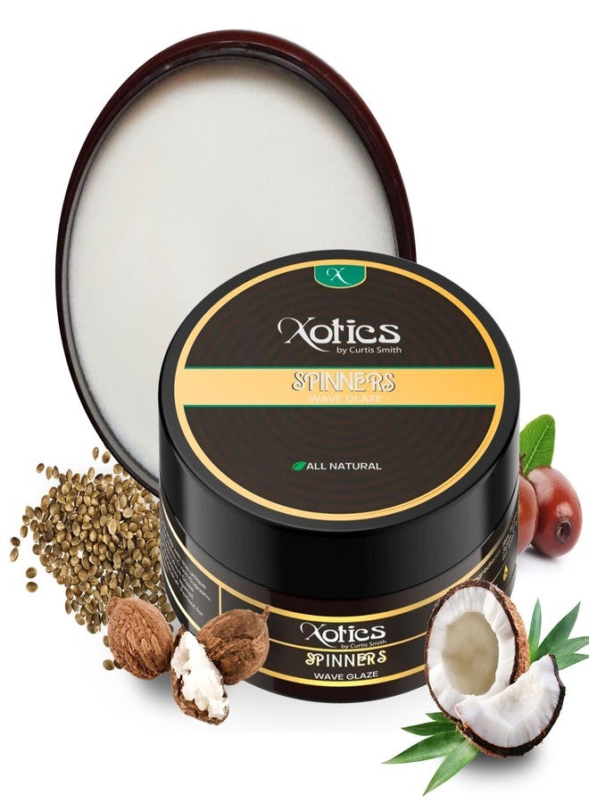Xotics by Curtis Smith Xotics Spinners Wave Grease for Men & Women 4oz - All Natural, 100% Pure Organic Pomade 360 Waves Hair Cream Shea Butter Strong Hold Silky Shine - Image 1